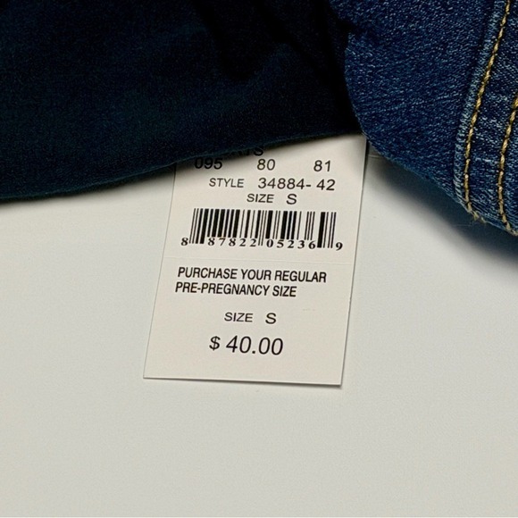 Oh Baby by Motherhood Maternity Denim Jean Shorts Distressed Secret Fit S NWT - Picture 11 of 13